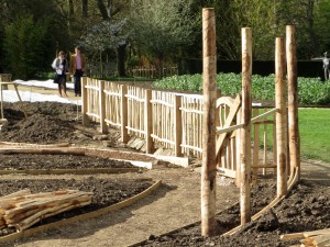 Chestnut screens at Le Manoir de Quatre Saisons